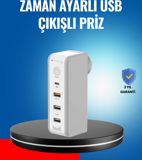 Ev ve Ofis İçin Zaman Kontrollü Çoklu Şarj Cihazı