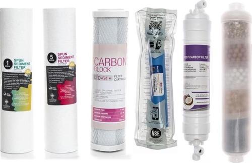 Açık Kasa Su Arıtma Cihazlarına Uyumlu 6'lı Filtre Seti 10 Aşamalı Lg Membranlı