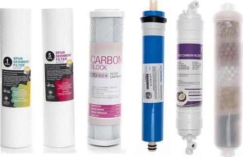 Açık Kasa Su Arıtma Cihazlarına Uyumlu 6'lı Filtre Seti 10 Aşamalı Vontron Membranlı