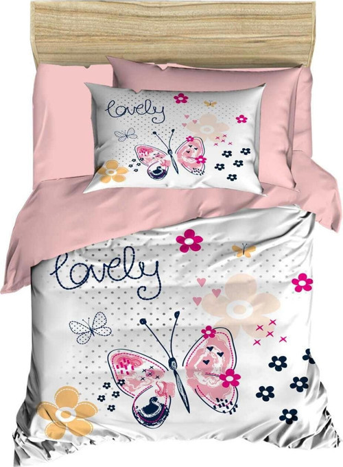 Dijital Baskılı 3d Pamuklu Yenidoğan Bebek Nevresim Takımı Lovely Butterfly