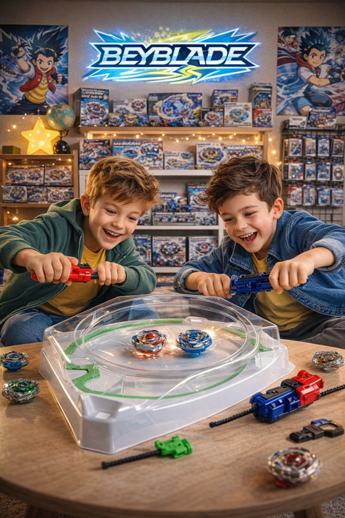 Beyblade X Battle Arena Uyumlu Thunder Gyro X 4 Adet Savaş Topu 2 Fırlatıcı 8 Parça Başlangıç Seti