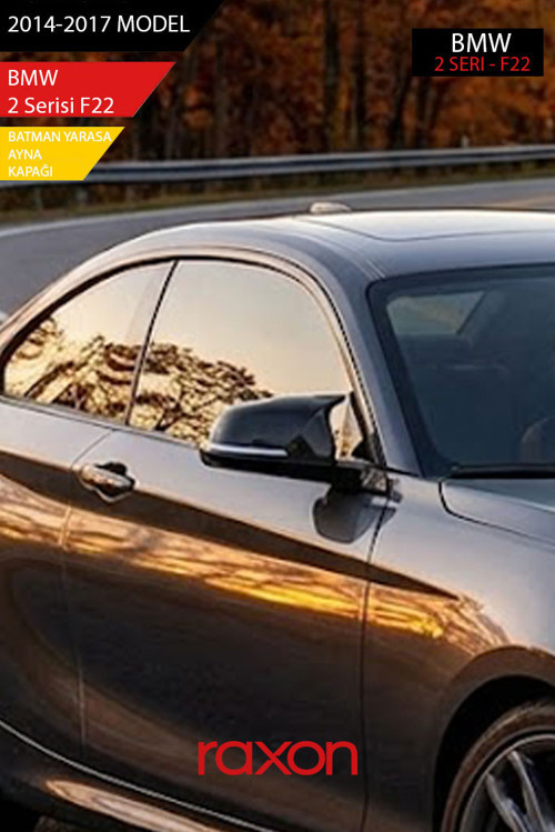 BMW 2 Serisi F22 2014-2017 Batman & Yarasa Ayna Kapağı – Parlak Piano Black Sport (Tırnaksız Model)