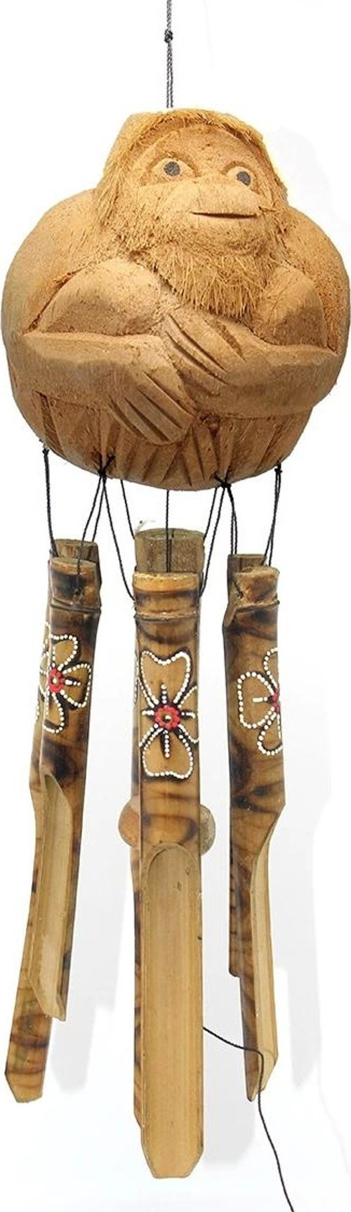 Maymunlu Bambu Rüzgar Çanı