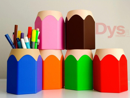 Kalem şeklinde Masaüstü Kalemlikler (TURUNCU)
