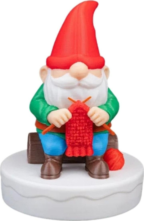 Kış Özel - 8 cm Örgü Ören Noel Cüce Figürü - Masaüstü Dekorasyon - 3D Baskı
