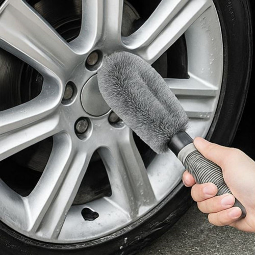 ® Gri Oto Jant Temizleme Fırçası – Ergonomik Saplı, Lastik ve Jant Detay Temizliği İçin Güçlü