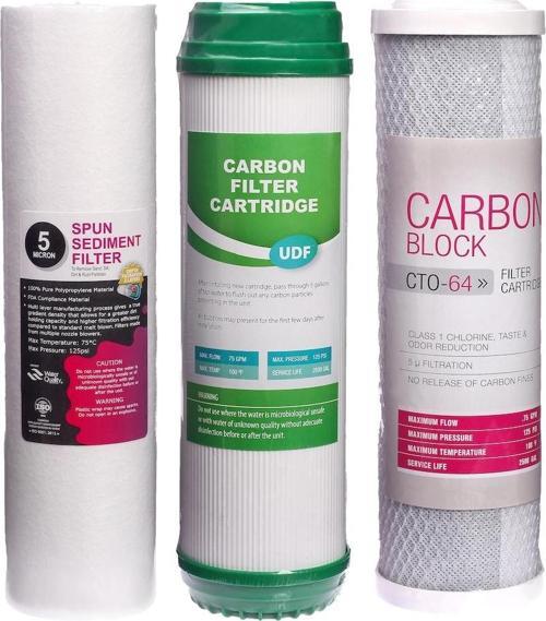 Su Arıtma Cihazı Filtresi 3 Lü Seti Açık Kasa Ön Alt Tam Paket