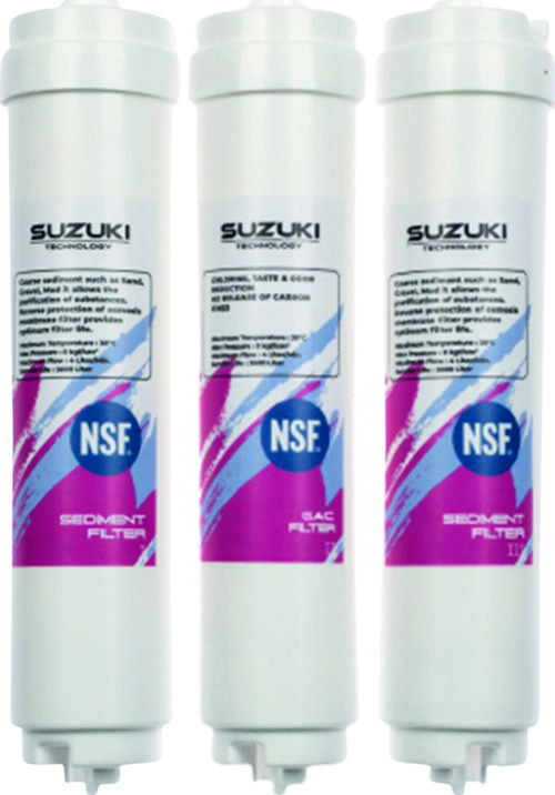 Su Arıtma Filtre Seti 3'lü Inline Set, Fitting Ilaveli