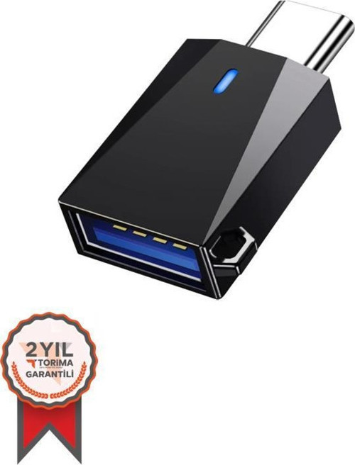 YD-70 Siyah USB To Type-C Mini Telefon Çevirici Adaptör