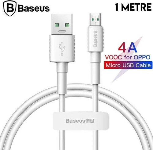 Baseus Mini White Micro USB 4A OPPO VIVO Dash Usb Şarj Kablosu 1Metre-(5775)