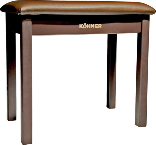 Ahşap Ayaklı Kaliteli Piyano Taburesi - Kahverengi