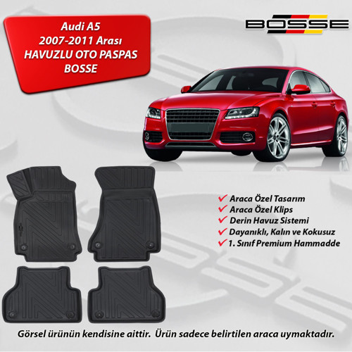 Audi A5 Paspas Araca Özel Derin Havuzlu 2007-2011 Premium