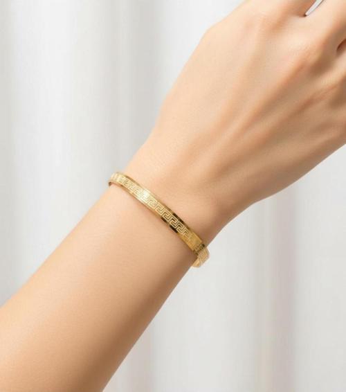 10 gr (GRAM) Çift Grek Desenli Çöp Bilezik Yatırımlık İşçiliksiz 22 Ayar Altın