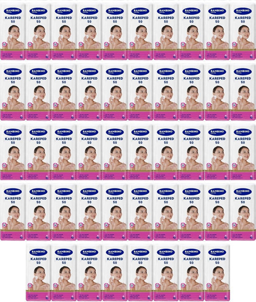 Cotton Kare Makyaj ve Bebek Temizleme Pamuğu 2400 Adet (Kare En-Boy 7CM) (48PK*50)