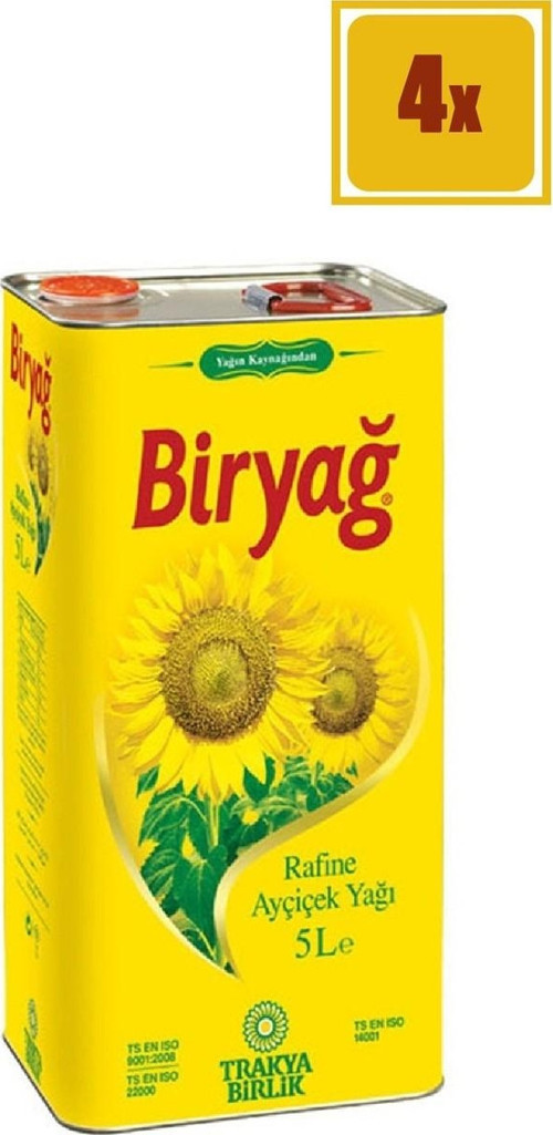 Ayçiçek Yağı 5 Lt 4'lü Set