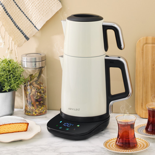 Vision Steel Çay Makinesi Krem