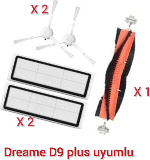 Dreame D9 Plus Uyumlu Yedek Parça Seti Yer Süpürme Fırçası