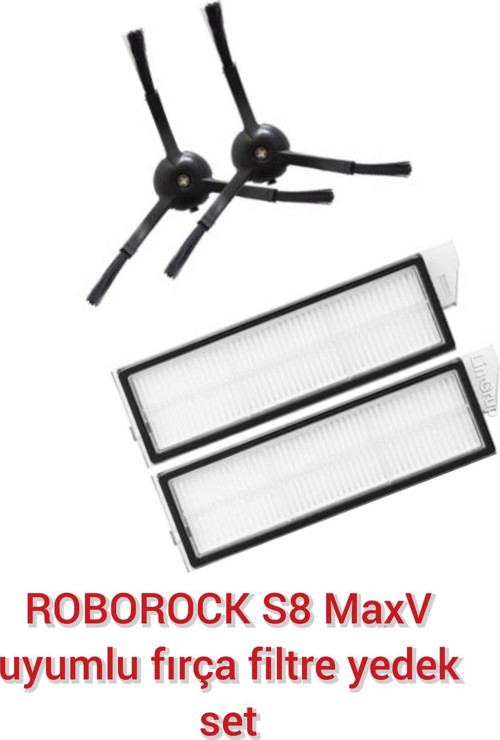 Roborock S8 Maxv Uyumlu Fırça Filtre Seti, Süpürme Fırçası
