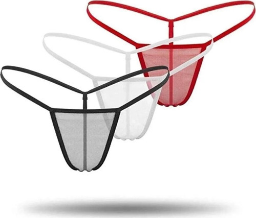 Kadın 3'lü Transparan Tül String