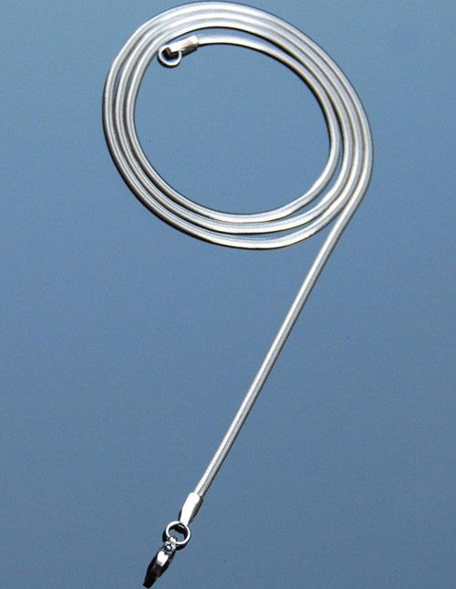 Çelik Italyan Yassı Yılan Kolye 2 Mm Gümüş Renk | Kararmaz , Unisex , 65 Cm, 2 Yıl Garantili