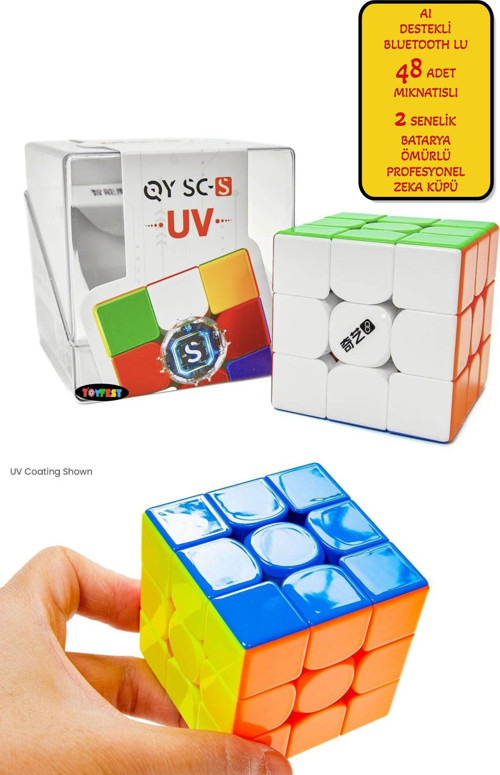 QY Smart Cube AI Destekli UV 3x3 Zeka Küpü Manyetik Bluetooth Speed Cube Akıllı Küp Profesyonel
