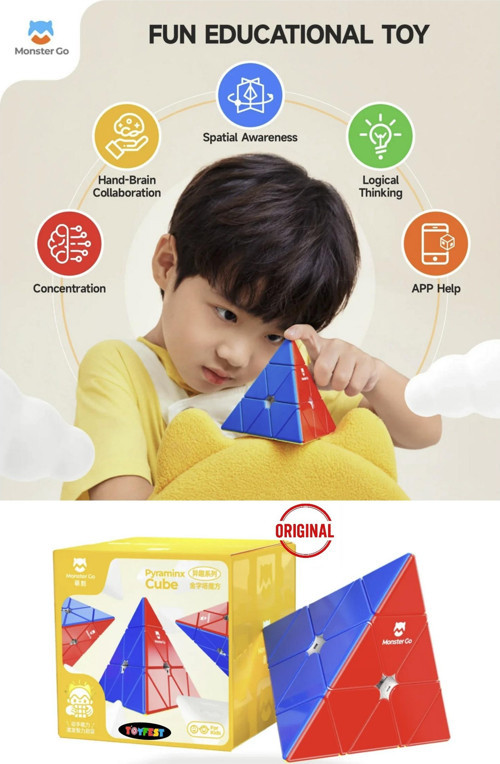 Gan Cube Monster MG Pyraminx Zeka Küpü Profesyonel Speed Cube Askılı Standart Model 4746
