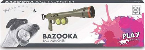 Bazooka Top Fırlatıcı Köpek Oyuncağı Yeşil 19x9,5x60 Cm