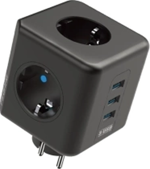 Termal Akım Korumalı Isıya Dayanıklı 3’Lü Duvar Tipi Priz 3X Usb 1X Type-C