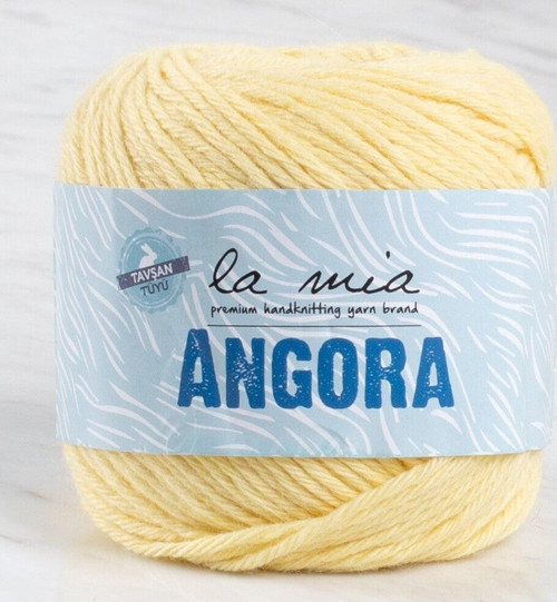 La Mia Angora 50Gr Sarı El Örgü İpi - L124 - 33796
