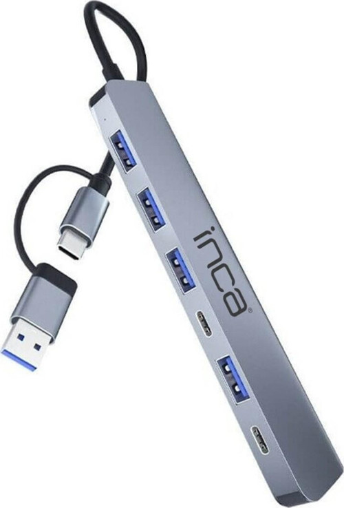 IUTP-7T USB/Type-C Hub X5 USB 3.0 + 2 Type-C  Aluminyum Kasa