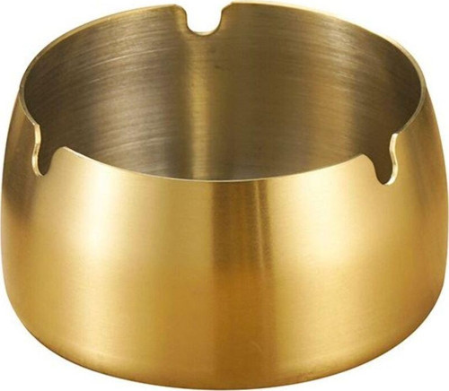 Çelik Gold 8cm Derin Kafe Restaurant Lokanta Yuvarlak Kül Tablası Küllük mt173sr