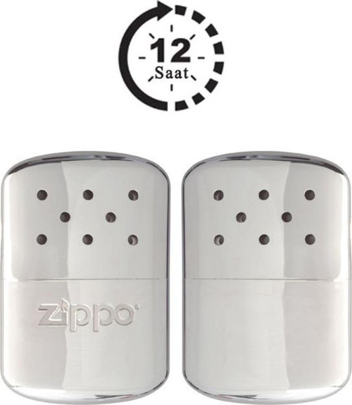 Parlak Gri Hand Warmer Cep El Isıtıcısı Cep Sobası Chrome 40365