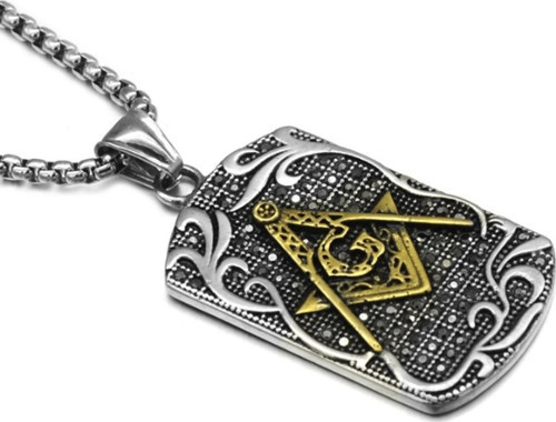 Mason Taşlı Çelik Erkek Kolye ds75sr