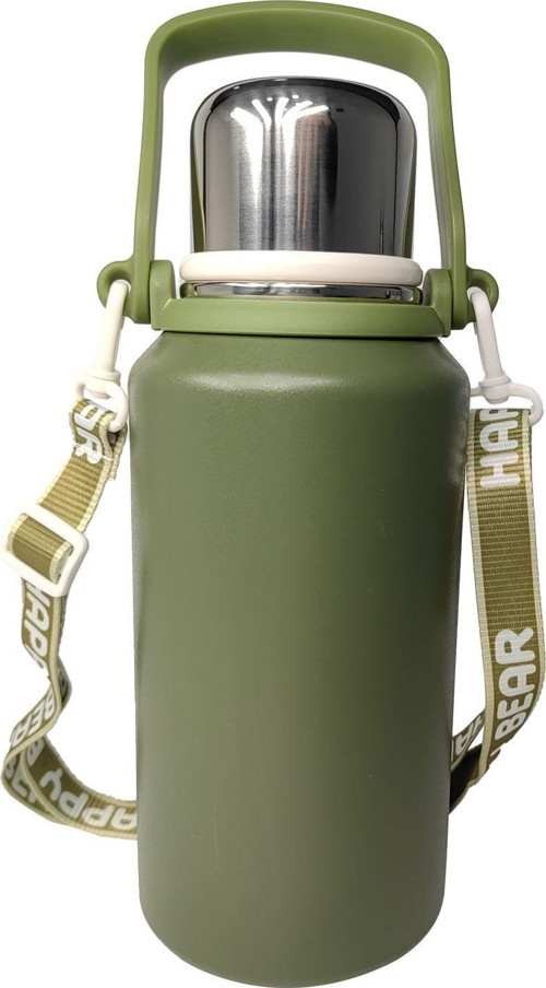 316 L Çelik Yeşil Kamp Piknik için 1200 ml Sıcak Soğuk Matara Suluk cin477ys