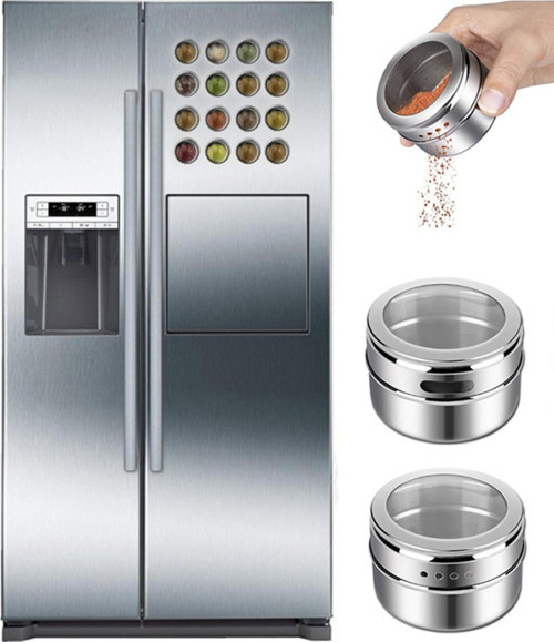 3 lü Mıknatıslı Çelik Baharatlık Takımı cin114x