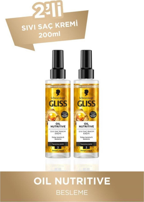 Sıvı Saç Kremi 200ml Oil Nutritive X2