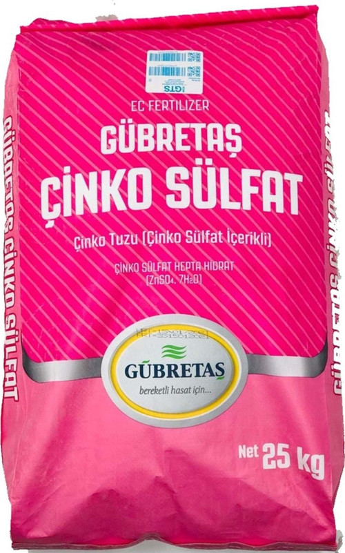 ÇİNKO SÜLFAT TOZ SUDA ERİR (% 22 - 25 KG)