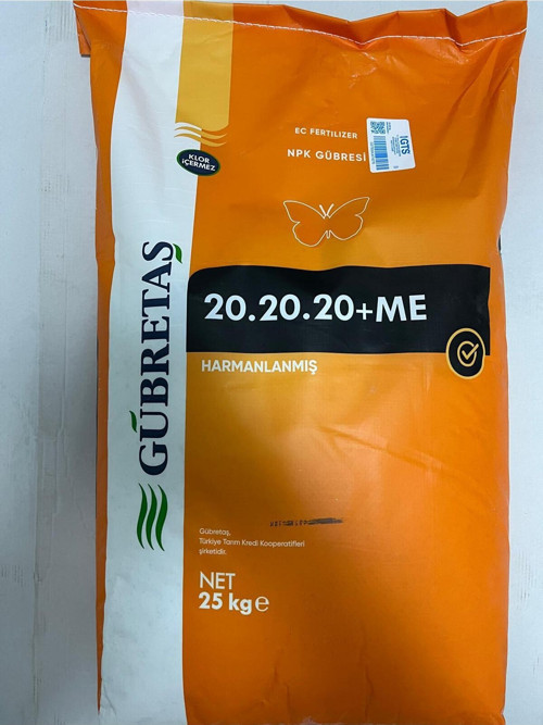 Gübre Npk 20.20.20+me Damlama Yaprak 25 Kg