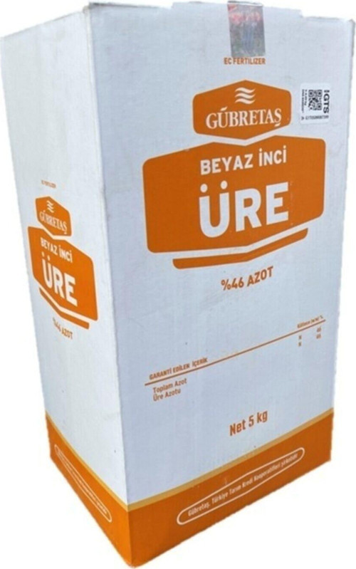 Beyaz Inci Üre % 46 N Azot Bahçe Çiçek Bitki Besini Gövde Geliştirici Üst Çim Gübresi 5 Kg