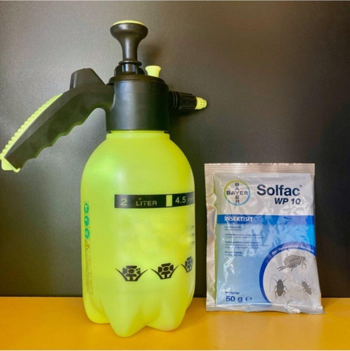 Pire, Bit, Kene, Hamamböceği Solfac Ilaçlama Pompası 10wp 50gr + 2 Litre