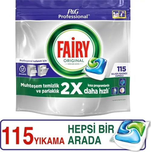 Jar Professional 115 Yıkama Hepsi Bir Arada Bulaşık Makinesi Deterjanı Kapsülü