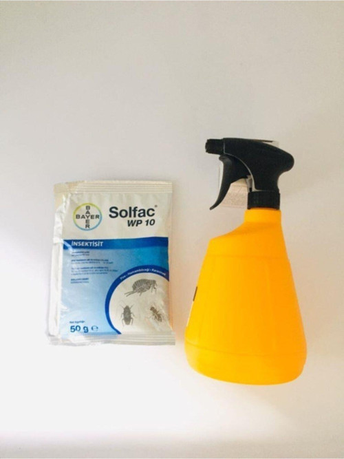 Bayer Solfac Wp 10 Tüm Haşereler Için Toz Böcek Öldürücü + 1 Lt Fıs Fıs Manuel Sprey Pompa