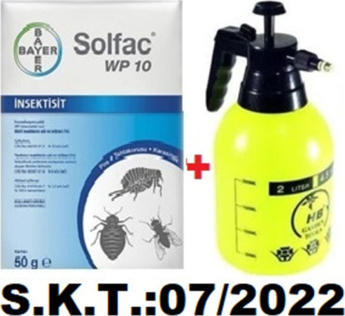 Solfac Böcek Ilacı Pire Bit Ilacı 1 Adet 50 Gr Solfac Wp 10 Ve 2 Lt Ilaçlama Pompası