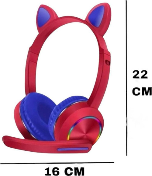 Akz020 Kafa Üstü Işıklı Kedi Kulaklık -