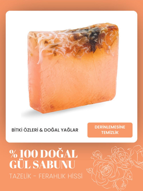 Doğadan Gelen Ferahlık: 120 gr Doğal Gül Sabunu