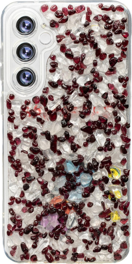 Samsung Galaxy S23 FE Lal Garnet-Kristal Kuvars Telefon Kılıfı