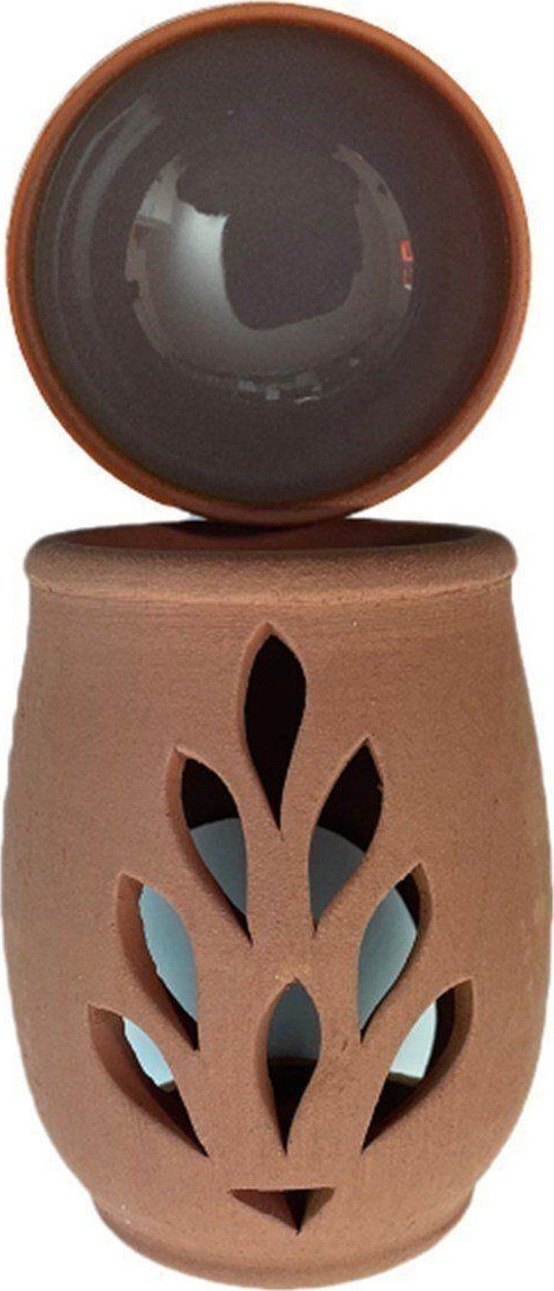 El Yapımı Çömlek Buhurdanlık Gri