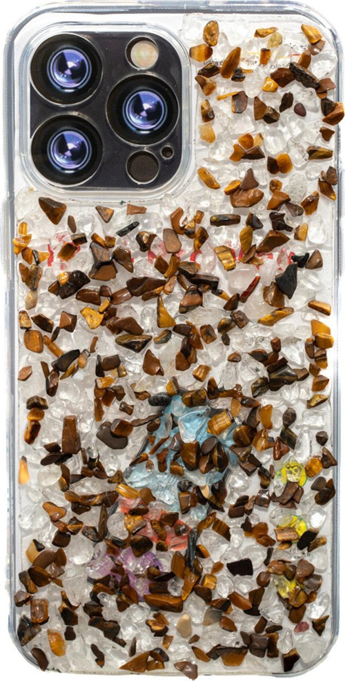 iPhone 14 Pro Max Kaplangözü-Kristal Kuvars Telefon Kılıfı