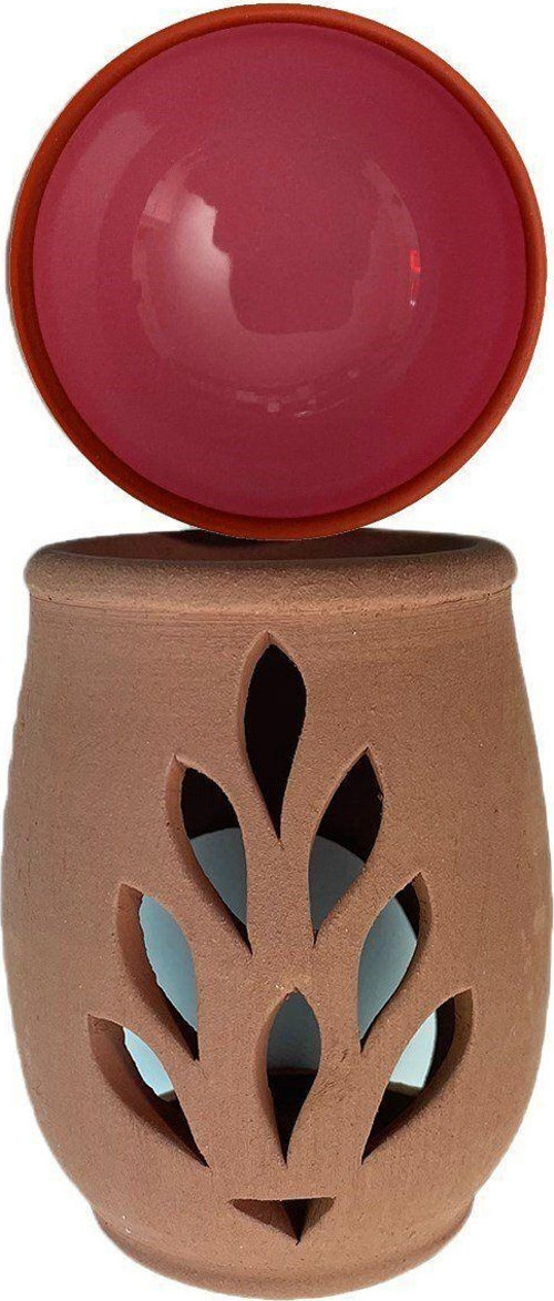 El Yapımı Çömlek Buhurdanlık Pembe