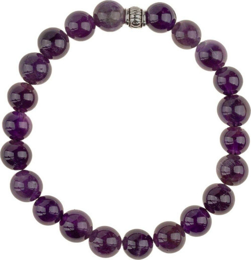 Ametist Doğal Taş Bileklik (8mm Küre Kesim)